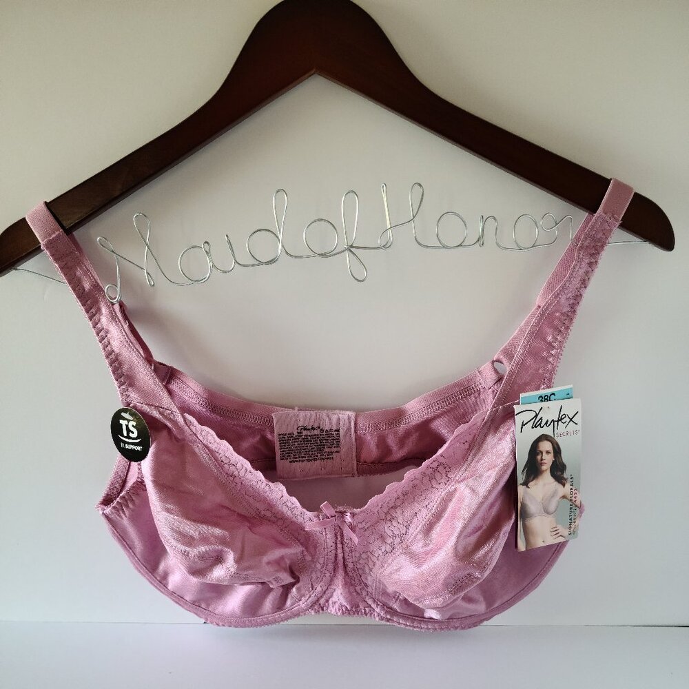 PLAYTEX SECRETS SIGNATURE FLORALS UNDERWIRE STYLE#4422 SIZE 38 C- MAUVE